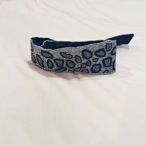 Christian Dior Silver and Black Beaded Belt